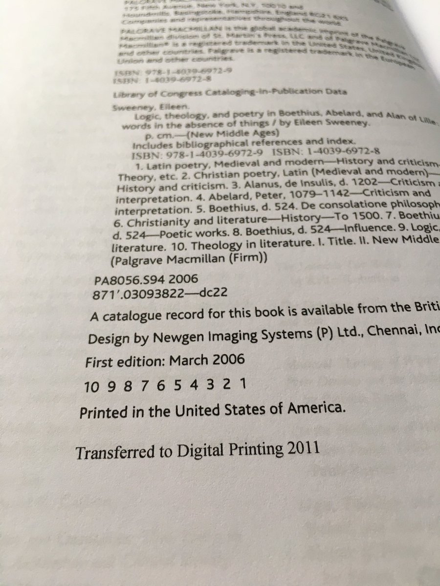 Another example. At least some honesty (“Transferred to Digital Printing”, yes there is degradation of print quality), & I’m happy to have it on steep discount ($9.99).But listing it at original HB price of $110?It’s inferior glue-bound POD, deserves separate ISBN & pricing.