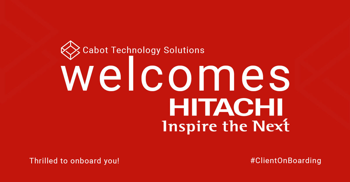cabotsolutions's tweet photo. 𝗖𝗮𝗯𝗼𝘁 𝗶𝘀 𝗘𝗰𝘀𝘁𝗮𝘁𝗶𝗰 𝘁𝗼 𝗼𝗻𝗯𝗼𝗮𝗿𝗱 𝗛𝗶𝘁𝗮𝗰𝗵𝗶 𝗩𝗮𝗻𝘁𝗮𝗿𝗮!

#hitachi #clientonboarding #hitachivantara #cabotsolutions https://t.co/1x8kxh3qX6