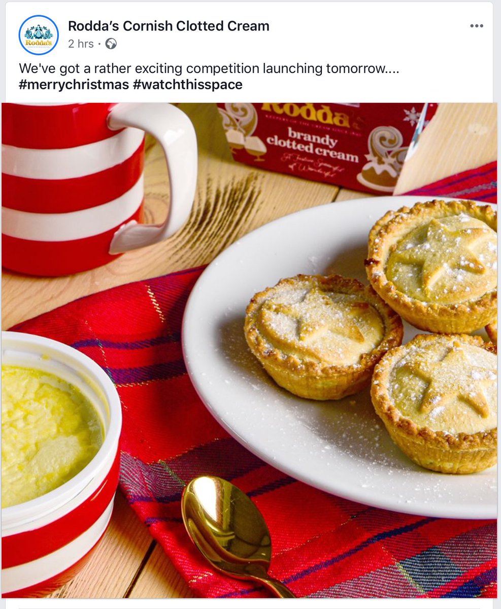 Does this mean that your luxurious #BrandyClottedCream is due a return this #Christmas @Roddas_Cream? #MincePie