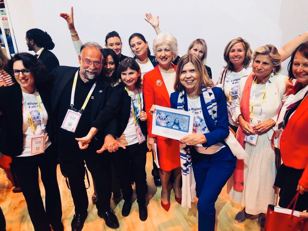digital_ladies's tweet photo. @mccapobianco @fbardeau @SANDDELA @ChiaraCorazzaWF @Aurelie_JEAN Thank you so much dear Marie-Claire @mccapobianco 🙏🏻💙✨
Always there to fight for #genderdiversity our #DigitalLady from the first day💪🏼
#SWIITpledge 100 firms for 1000 #womenintech hired in 2020🎯
@CarolineCourtin @SANDDELA @MereteBuljo @CatLadousse @ChiaraCorazzaWF @fbardeau https://t.co/s0dFUBGWbP