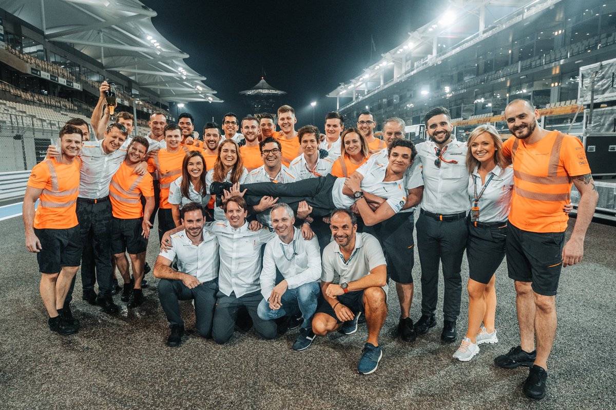 LandoNorris's tweet photo. That’s a wrap. Thanks to everyone here at the track, back at the factory and at home for making my rookie season one I’ll never forget 👊🏼 https://t.co/mSileTdUyJ