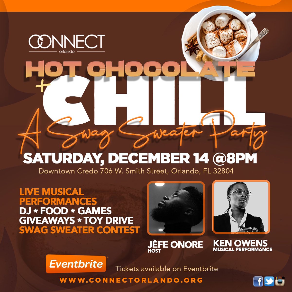 Connect_Orlando's tweet photo. Cyber Monday? How about Cyber Week! TICKETS ARE ONLY $10 UNTIL DEC. 8th. 🎟 LINK IN BIO 👆🏽
• Live Music • DJ • Food • Networking • Giveaways • Toy Drive •
#ConnectOrlando #SwagSweaterParty #OrlandoEvents #Centralflorida #orlando #toydrive https://t.co/CdlUFwr5Z8