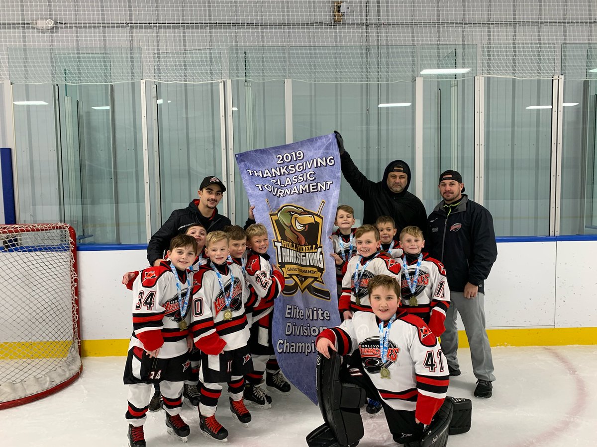 Hurricanes Mite A win the Hollydell Ice Arena's 
Thanksgiving Classic Mite A Championship