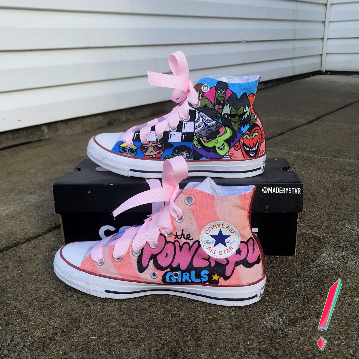 madebyStvr's tweet photo. MadeBYSTVR x Ash x PPG 🌈 

Villains, Logo, Back Glitter and Laces by @madebyStvr 
Blossom, Bubbles, Buttercup by #AshleesCustoms 

#collabs #BlackFridaySale #RT https://t.co/gwhj86FWb9