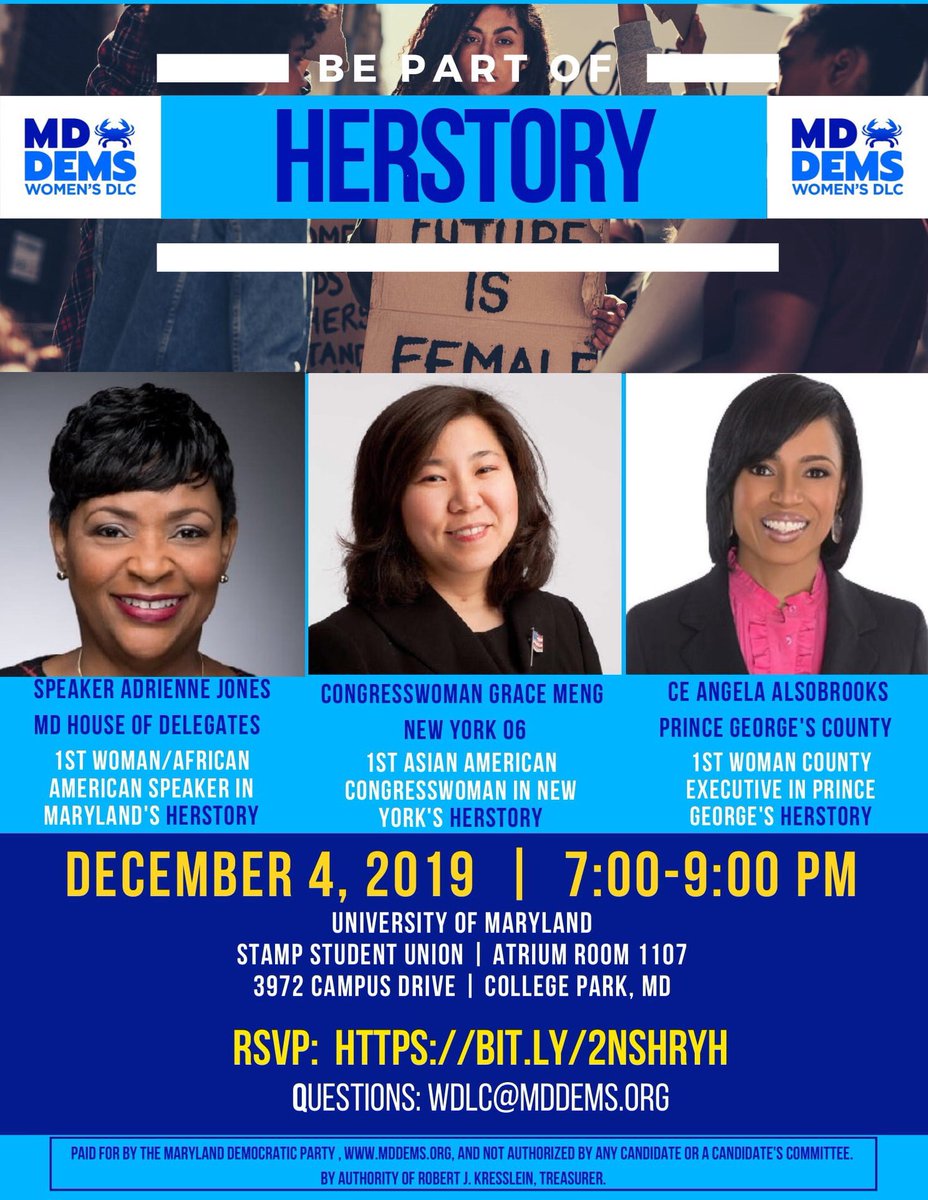 mdwdlc's tweet photo. WEDNESDAY: Join us, alongside @RepGraceMeng, @CEXAlsobrooks and @SpeakerAJones, as we launch a new community for harnessing women's political power in Maryland.

RSVP: https://t.co/yWuMuXjt3D https://t.co/aFDSCvxuUd