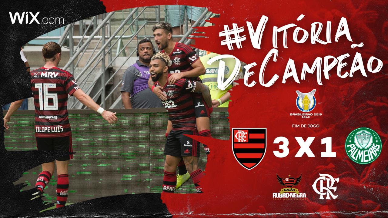 Flamengo 3×0 Palmeiras: Verdão perde e fica tudo embolado3VV