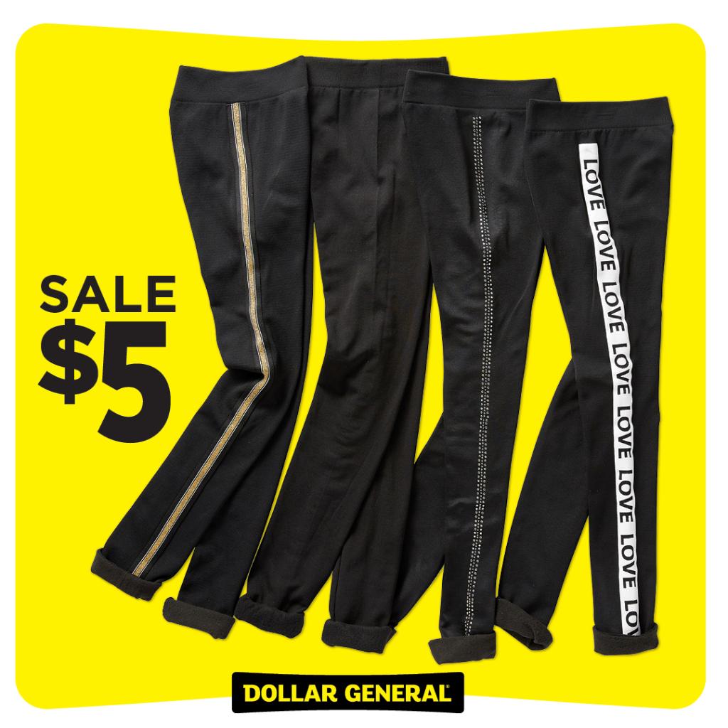 Dollar General on X: Yeah, that's right. #LeggingsarePants too. Save on  these great fleece-lined leggings for only $5 to keep you warm and comfy  all season long. #Leggingsale #Leggingarepants #LeggingsEveryday  #DollarGeneralFinds