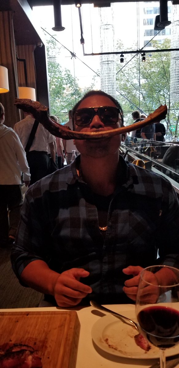 DacquelMark's tweet photo. @mindstatex Try black+blue. This was the tomahawk steak. I'm looking to try wagu. https://t.co/GWz0SwKCvi