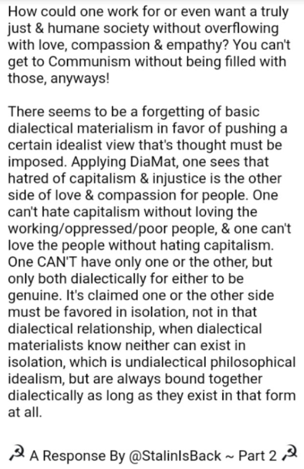StalinIsBack's tweet photo. The linked-to thread is undialectical but talking down to those staying true to dialectical materialism, while wrongly claiming to be the standard to which Marxist-Leninists must conform to. A good reminder to study #DiaMat! #MELS #Truth #StalinIsBack ☭

https://t.co/DcaW3Vofw8 https://t.co/KfEPxjCUqf