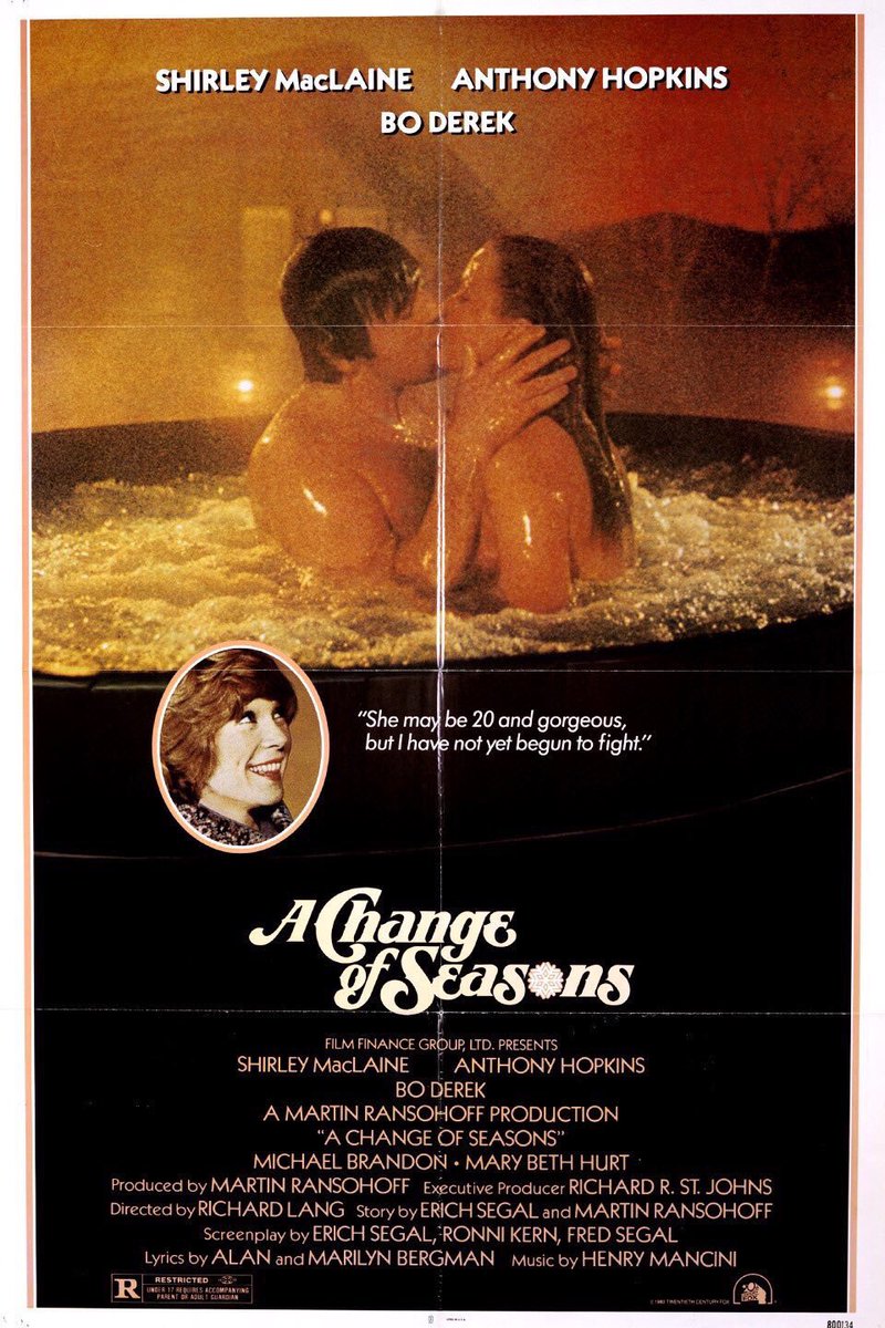 FilmNewsNos's tweet photo. 🎬MOVIE HISTORY: 39 years ago today, December 1, 1980, the movie ‘A Change of Seasons’ opened in theaters!
#ShirleyMacLaine #AnthonyHopkins #BoDerek #MichaelBrandon #MaryBethHurt #EdwardWinter #KCallan #RodColbin #SteveEastin #BillyBeck #KarenPhilipp #PaulBryar https://t.co/FLGv9vKkK6