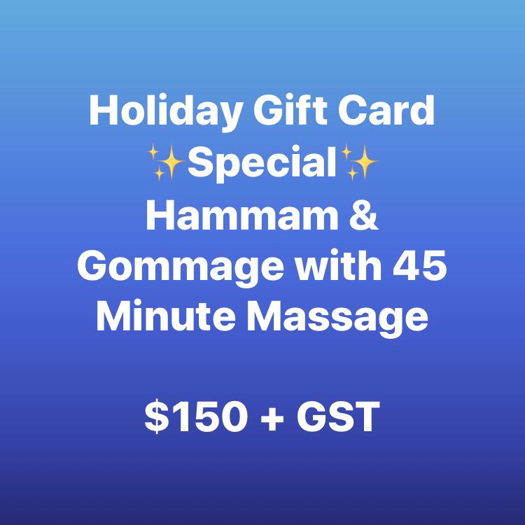 Give the gift of relaxation! 💕 
This $25 savings is available now.
Our Gift Certificates never expire... you might even want to pick up some for yourself to use in the New Year! 😉 
Visit our Reception Desk, or call 604-733-5151 to purchase