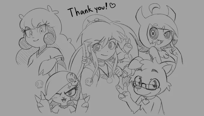 First Ko-Fi sketches, thanks a lot for your support guys~ 