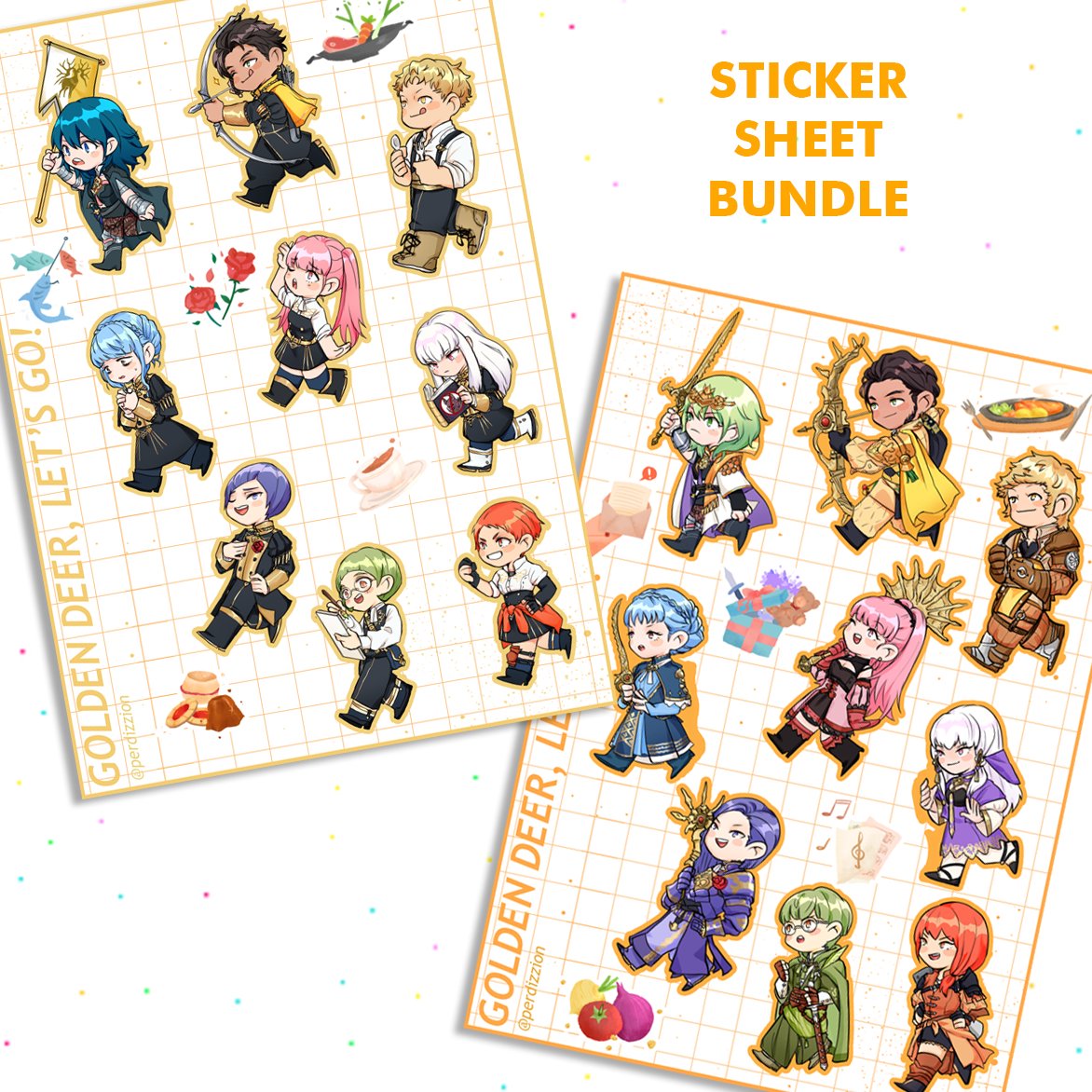 also for the fe3h pouches there's an option where you can bundle them with sticker sheets too! ?? 
