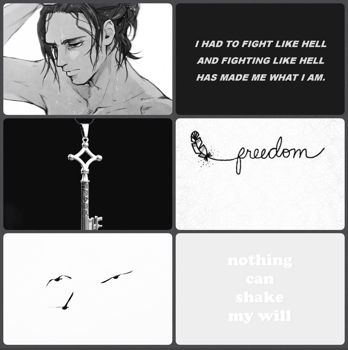 ErenOfMaria's tweet image. {Credit to 
@KennAkkaman
 for collage}

[19]

[Bisexual]

[Active Again :)]

[All ships]

[rp w/ chem]

[NSFW]

“Put   •    your   •    trust    •    in    •    me”