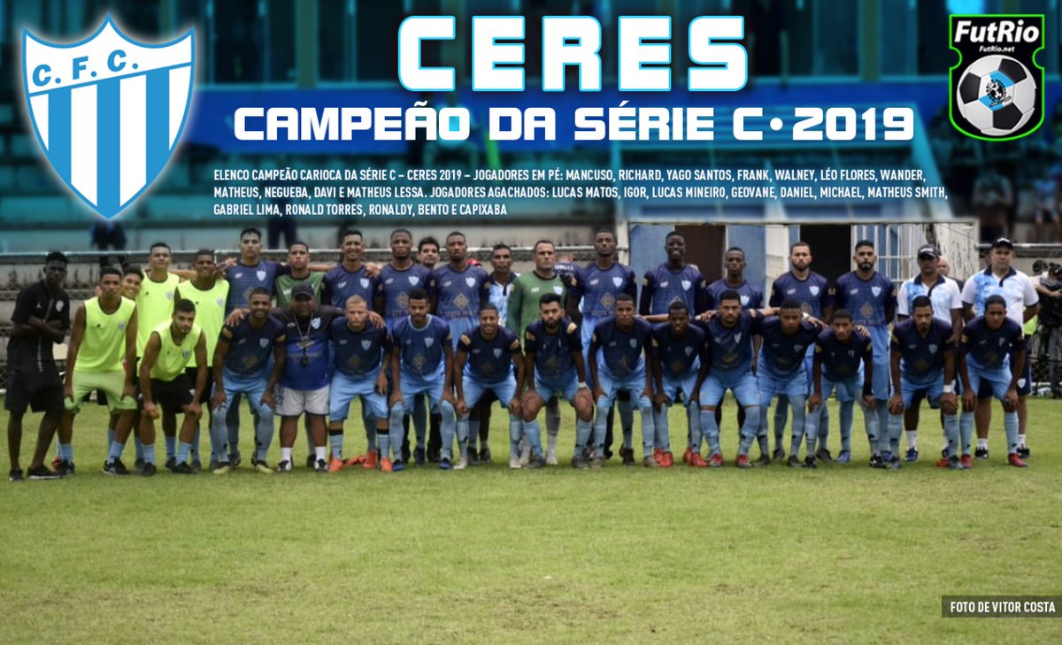 sitefutrio's tweet photo. NA HISTÓRIA!
O pôster do Ceres, campeão da Série C do Campeonato Carioca 2019. Parabéns ao Alviceleste da Rua da Chita!
📸: Vitor Costa (FutRio) | #CariocaSérieC #Quartona #FutRio #Ceres https://t.co/LvbVwLbVPg