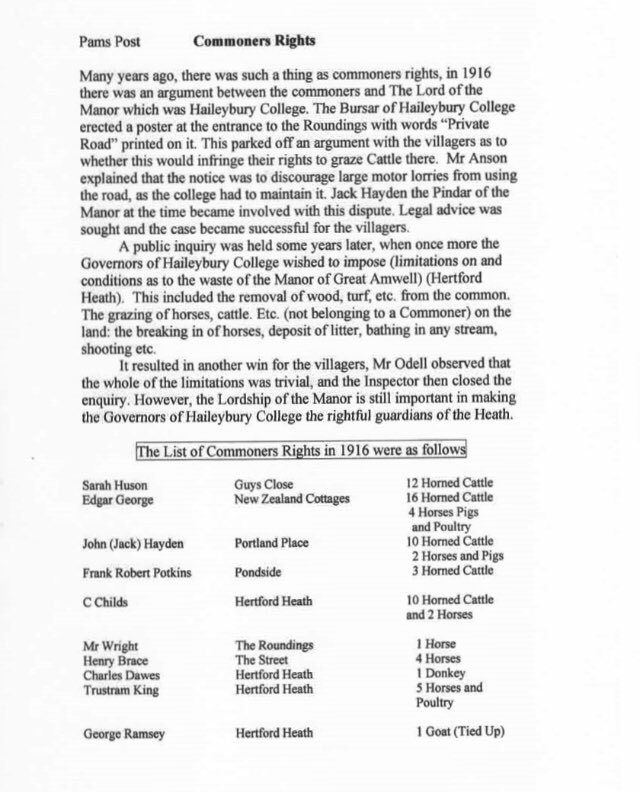 Another great #pamspost from the amazing local historian Pam Kimpton, thank you Pam you brighten our week! #hertfordheath #localhistory #villagelife #local