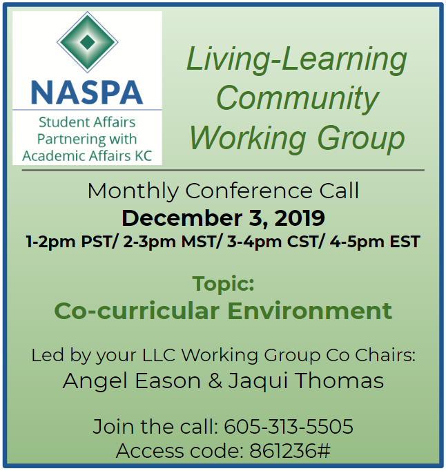 SAPAAKC1's tweet photo. Want to Get Involved? Join the upcoming meeting with the Living-Learning Community Working Group! https://t.co/Iu6SnnBsHP