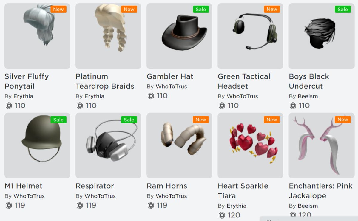 Lord Cowcow On Twitter Roblox Should Add The New And Sale Banners To Ugc Items It S Hard To Tell Which Ones Are New And Which Ones Are On Sale With How Many - black tactical headset roblox code