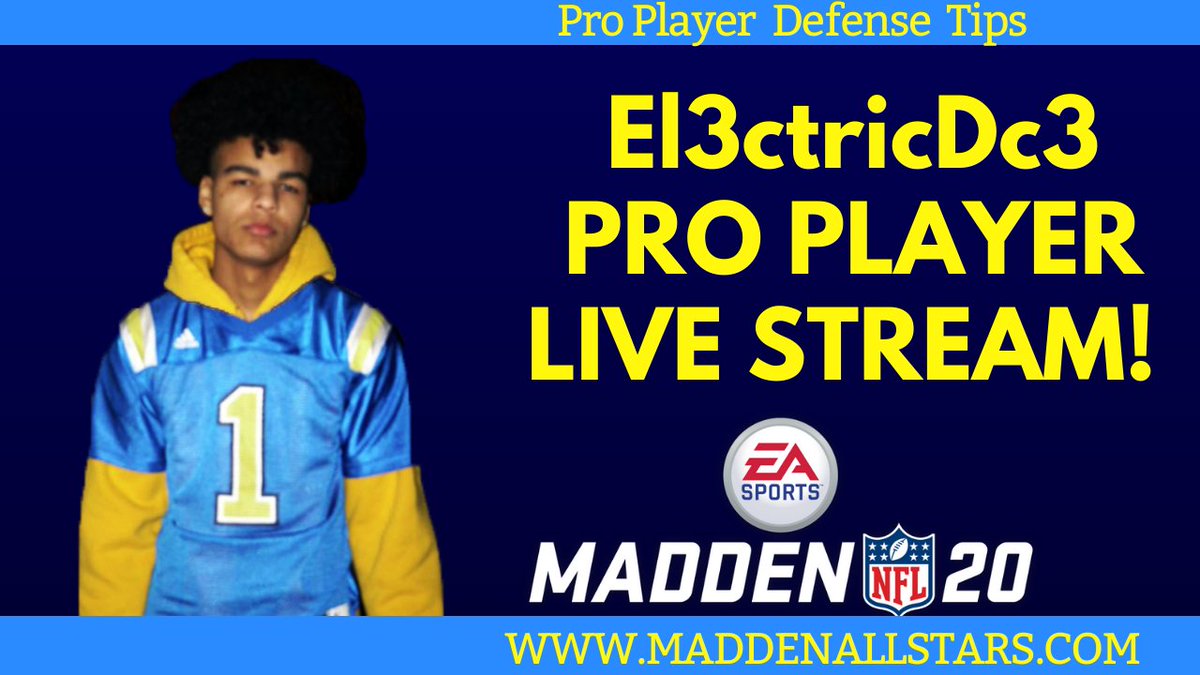 MaddenAllstars's tweet image. Join our new Pro Madden Streamer on Xbox! He will Stream tonight check it out ! 
twitch.tv/el3ctricdc3