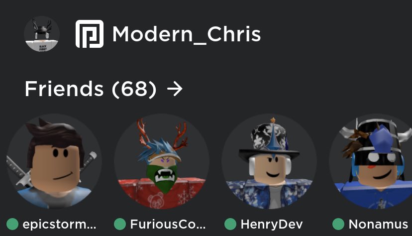 Chris On Twitter How Many Friends Do You Have On Roblox I Have 68 - chris roblox