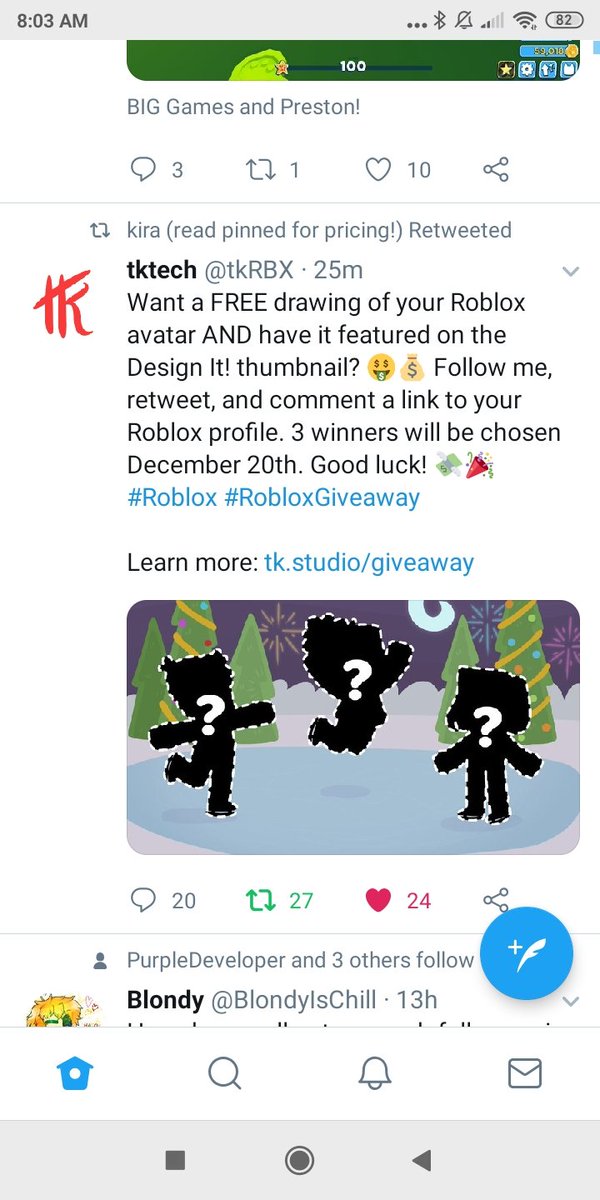 Tktech On Twitter Want A Free Drawing Of Your Roblox Avatar And