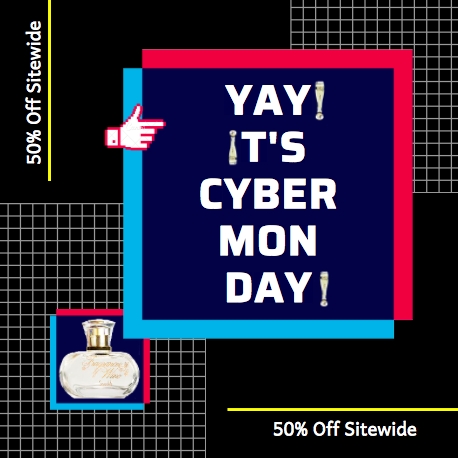 FragrancesWine's tweet photo. #CyberMonday starts early for our Tweeps! Head on over to our site and get half off any fragrance in our collection + #freeshipping
Ends 11:59p PST #CyberMonday2019 https://t.co/vyJ5NKNghU