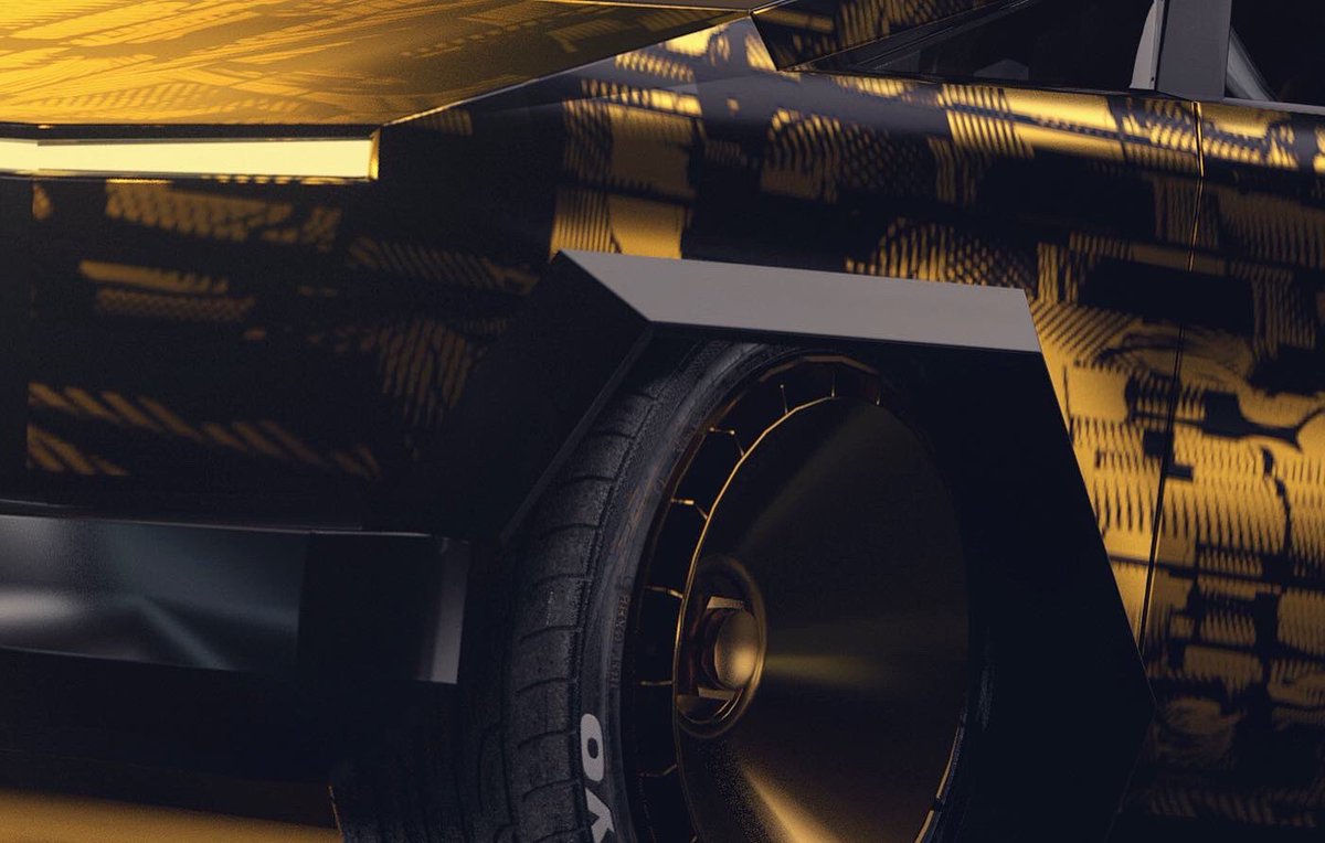 les83machines's tweet photo. What about some @hydro74 #cybertruck livery! This truck is awesome! Have fun on this using @maxon3d and @redshift3d #teslatruck @Tesla make it happen!! https://t.co/NBQrNR3l5b