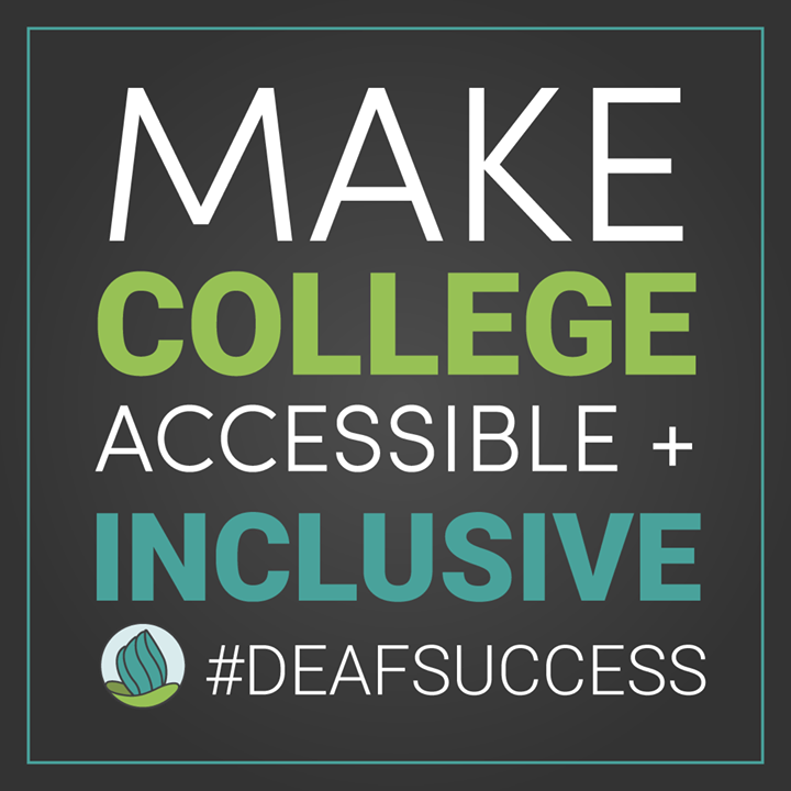 NationalDeafCtr's tweet photo. Fall break is over, but it's hard to go back to school w/o the access you need. Help #MakeCollegeAccessible. Students &amp; disability services staff can share what access is like at your school to help build stronger standards and expectations. Take survey: https://t.co/EYS5rrt7IR https://t.co/xhfGd0LsHT
