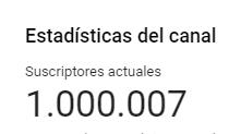 M_A_Rojas's tweet photo. 1 millón de suscriptores!!! 🥳🥳🥳 casi 6 años... de constancia diaria en el canal, con eso me quedo. De lo que estoy mas orgulloso es de haber llegado hasta aquí sólo, sin malas prácticas, sin colgarme de otros, sin echar la vista atrás y avergonzarme. 

GRACIAS X TODO ❤️ https://t.co/aUlfzuH9vF