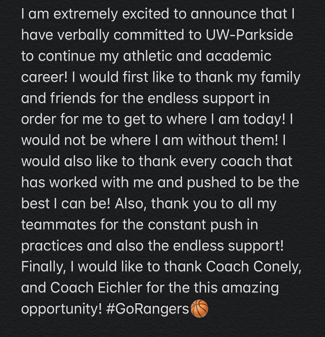 Extremely excited to be a part of the Ranger family!🏀💚 <a href="/RangersWBB/">Parkside Women’s Basketball</a> <a href="/PHS_GirlsBB/">PHS Girls Basketball</a> @PurpleAcesGB