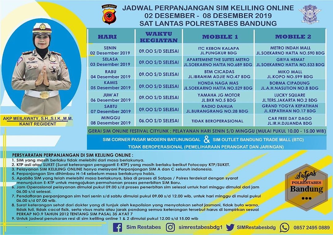 ujungberunginfo's tweet photo. Minggu ini tanggal 02-08 Desember 2019 #simKeliling
.
#simcorner #simkelilingonline #ujungberung #ujungberunghebat #infouber #infoujungberung #bandungjuara #bandungtimur #infobandungtimur https://t.co/snCFa0eMIg