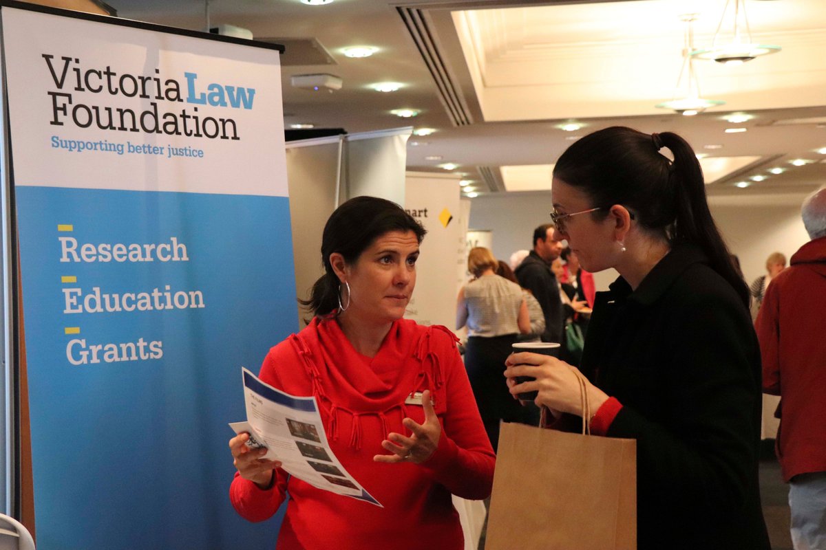 VicLawFoundn's tweet photo. Connecting with VCE teachers at @VCTAnet Comview today and tomorrow! Come by our table, pick up some resources, and have a chat about our Legal Studies programs. 

We also have Bianca here from @GatewayLlen sharing some powerful new video resources about motor vehicle crime. https://t.co/slkaNsXLTK