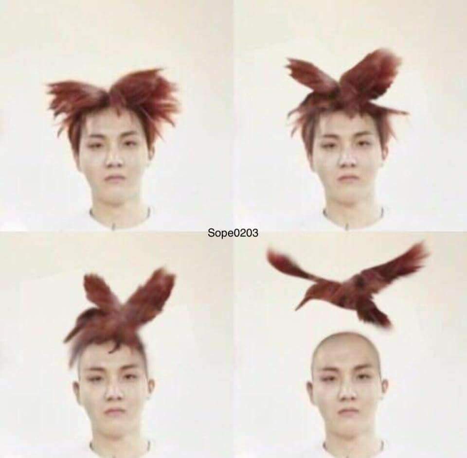 joonification's tweet photo. Bruh his hair on the first pic reminds me of that one edit of hoseoks hair 😭😭 https://t.co/Tkq6DvhqI5