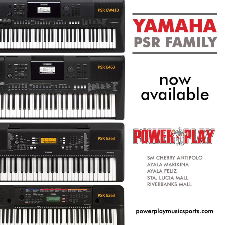 powerplayms's tweet photo. YAMAHA PSR Keyboards are NOW AVAILABLE at all branches of #POWERPLAY! 😍 Get one today before stocks run out!

And yes, we accept cash, credit card, and #HomeCredit.😘

#SMCherryAntipolo 2/F
#AyalaMarikinaHeights 2/F
#AyalaFeliz 3/F
#Riverbanks G/F
#StaLuciaMall 2/F, Phase 3 https://t.co/xkjEoWdrSC