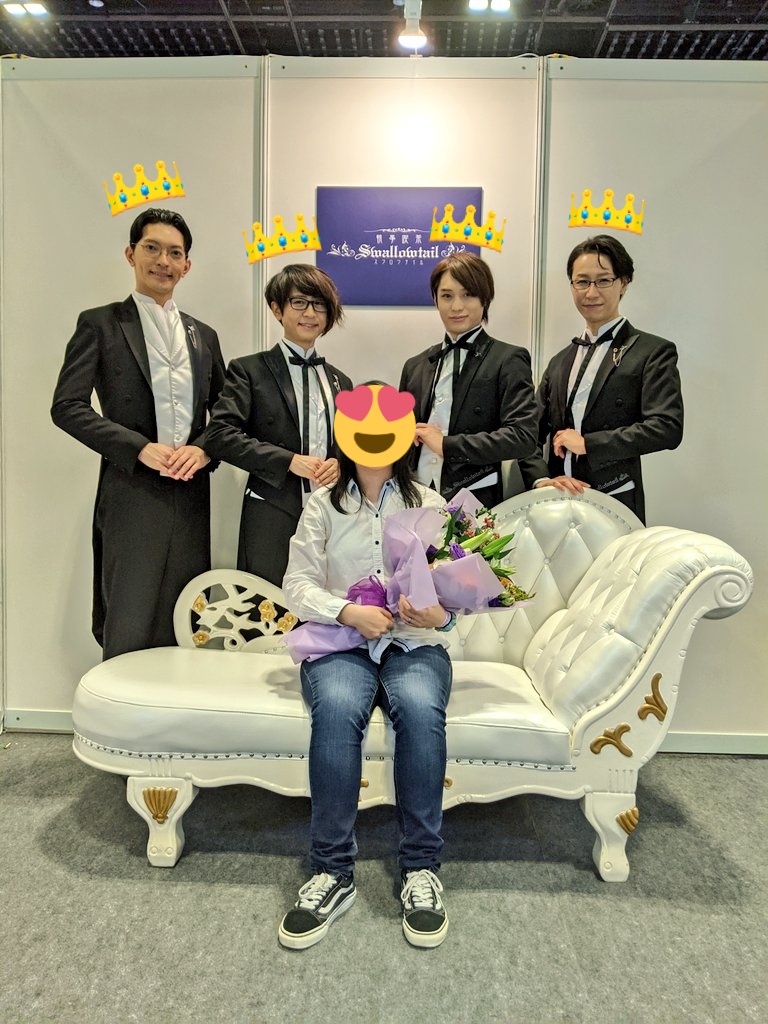 KotaruHayashi's tweet photo. Thank you #swallowtailbutlercafe for coming to #C3AFASG19 

My friends an I had such a blast. I barely spoke any Japanese but they really did try to speak to us in English. Please bring them back again at AFA!!!! And give them a quieter location maybe TvT https://t.co/bxgZW1SsAi