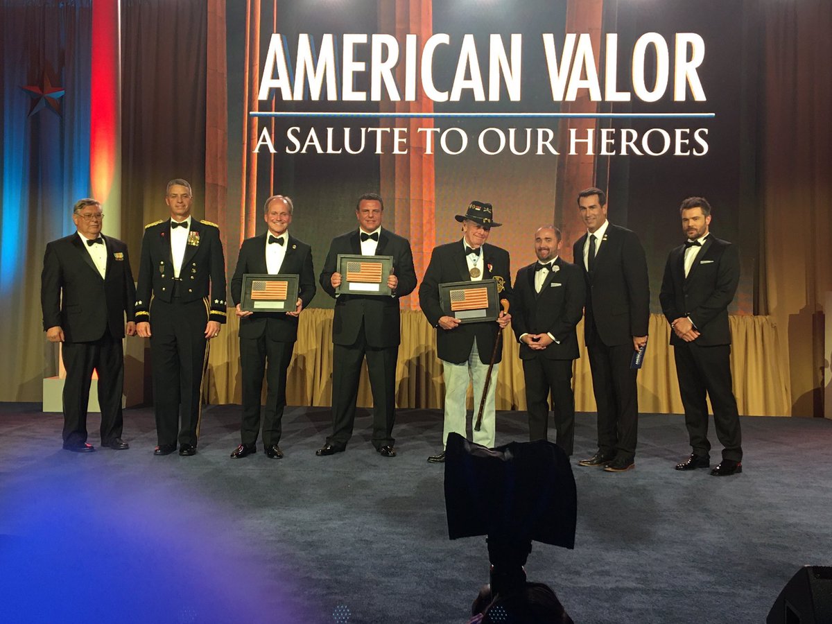 Honored to have shared the stage with these amazing people. Rob Riggle was a fabulous host.