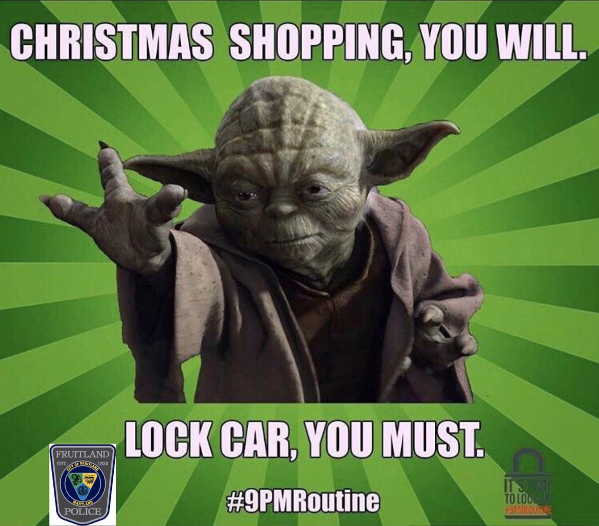FruitlandPd's tweet photo. #FruitlandsFinest #9PMRoutine #LockYourCar #SecureYourValuables #LockYourDoor #LockItUp  #BrushYourTeeth #GoToBed #WakeUp #DoGreatThings #Repeat. https://t.co/8oy9TUivfn