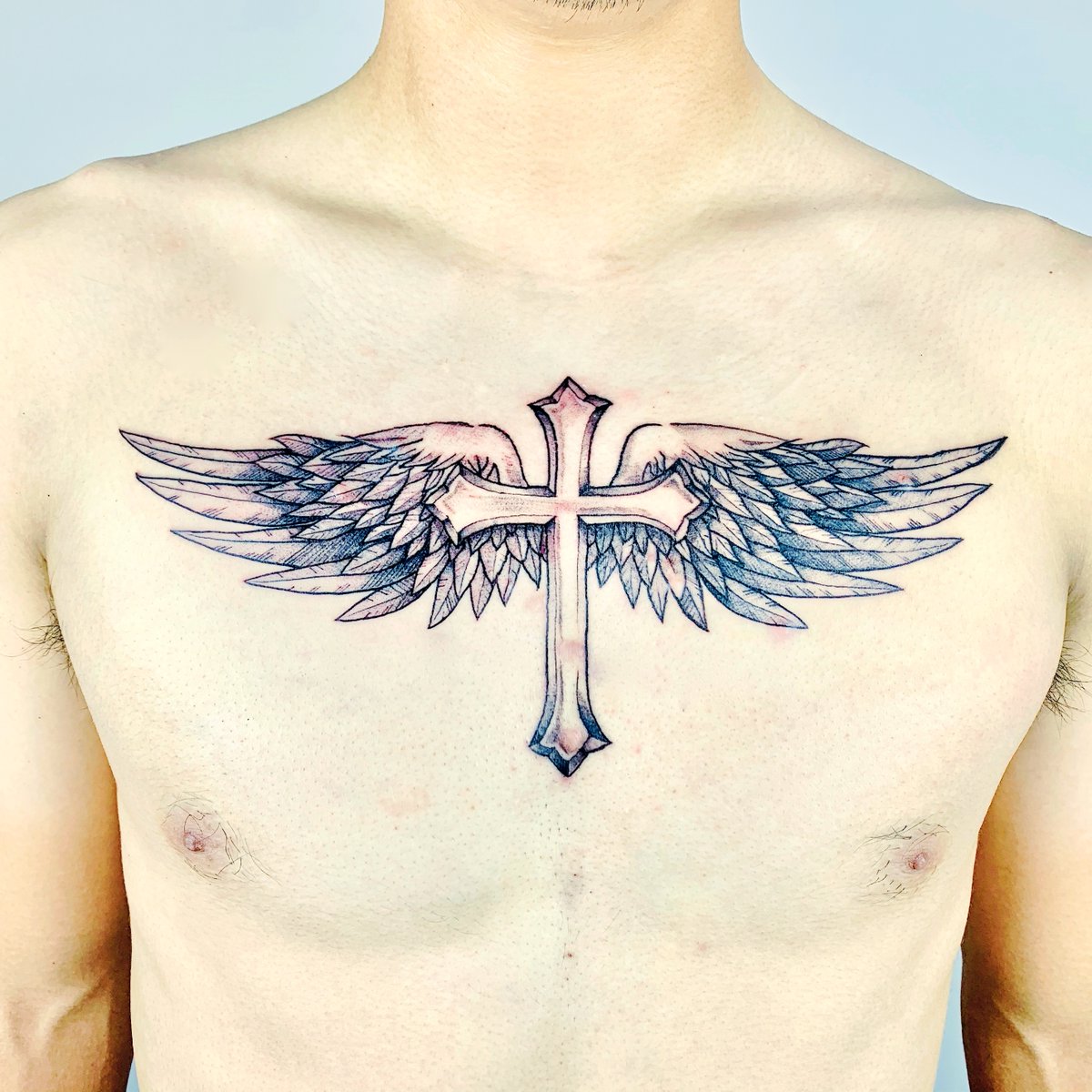 십자가 목걸이 타투 작업 후기 : 네이버 블로그, image size:1200x1200