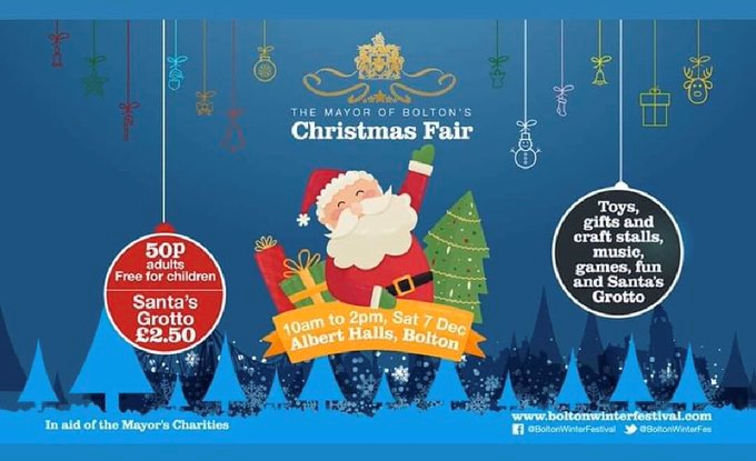 Boltondementia2's tweet photo. We are delighted to say that we are taking part in the Mayor of Bolton's Christmas Fair on Saturday 7th December. See photo for details. Why not come along to this festive event? #boltondementiasupport #christmasfun https://t.co/dOI0cs4oVG