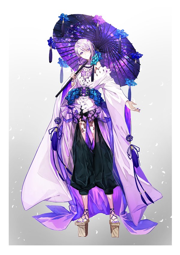 手描きイラスト 紫陽花 擬人化 創作 オリジナル 女の子