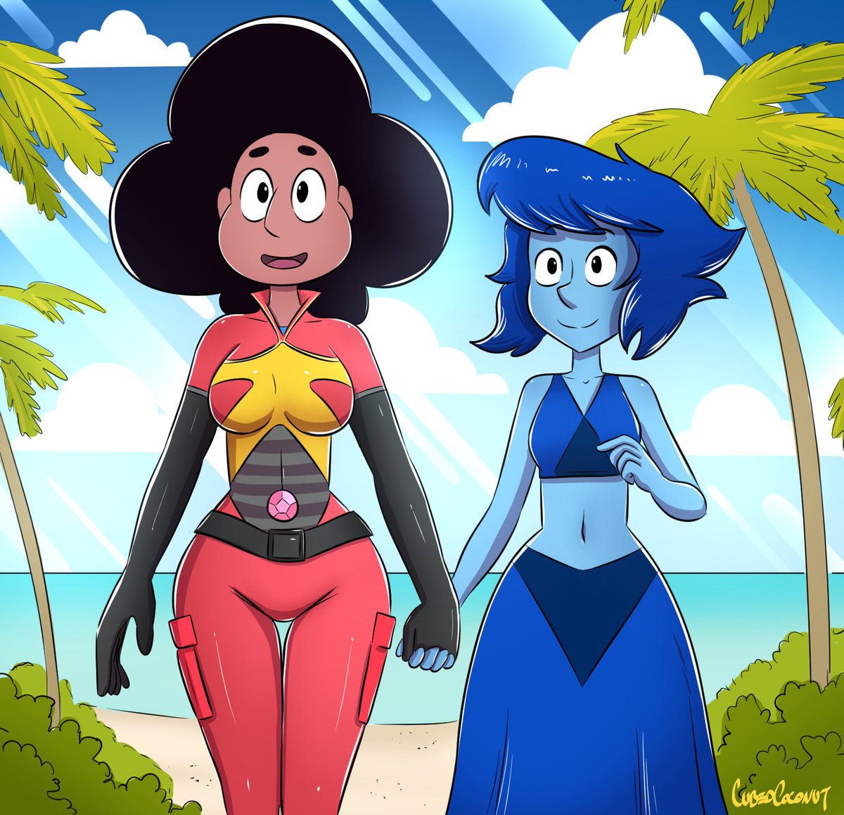 DarkE350's tweet photo. A really lovely #lapvonnie commission from @CubedCoconut, based on Marooned Together! Thanks man, I really can't express how much I love this! https://t.co/f9QRIqyN97