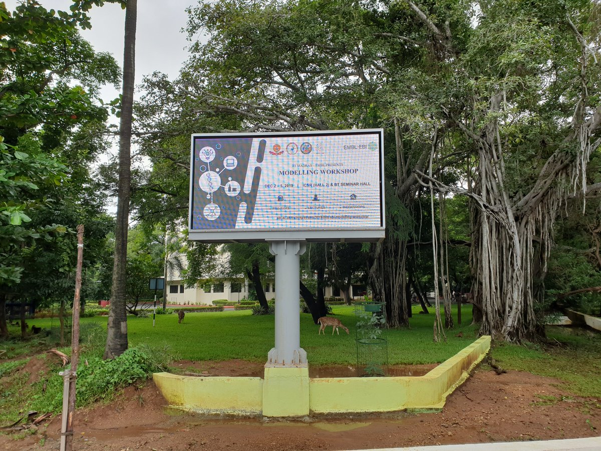 @EBItraing IITM-EBI modelling workshop ebi.ac.uk/training/event… day 1, on amazing IITM campus.