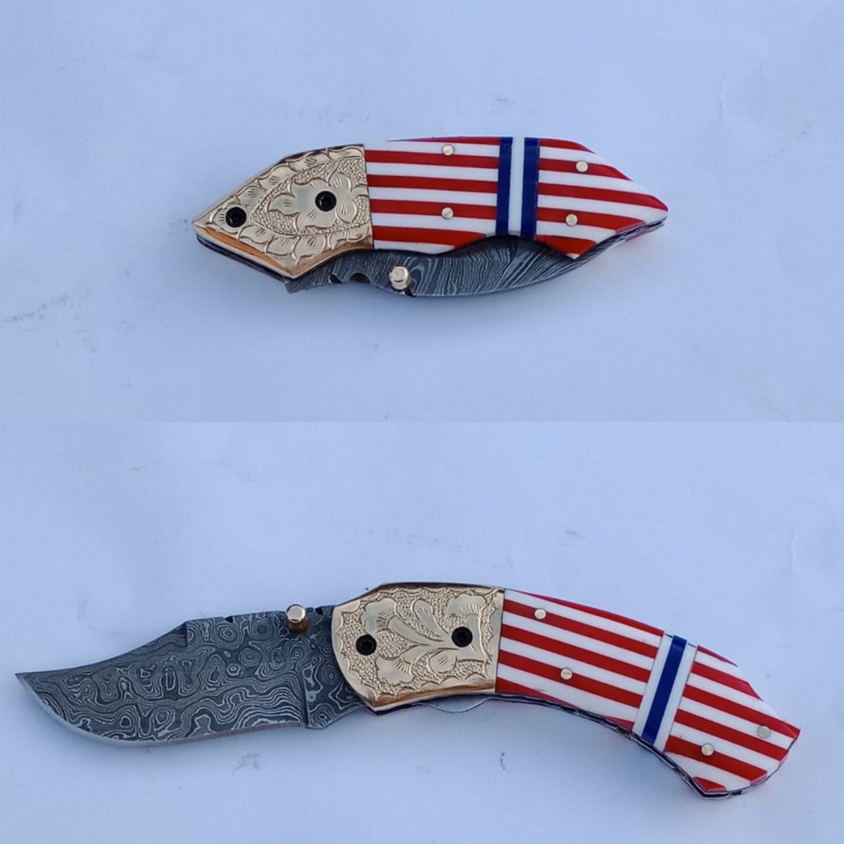 KnivesUnity's tweet image. Beautiful Damascus Folding Knife