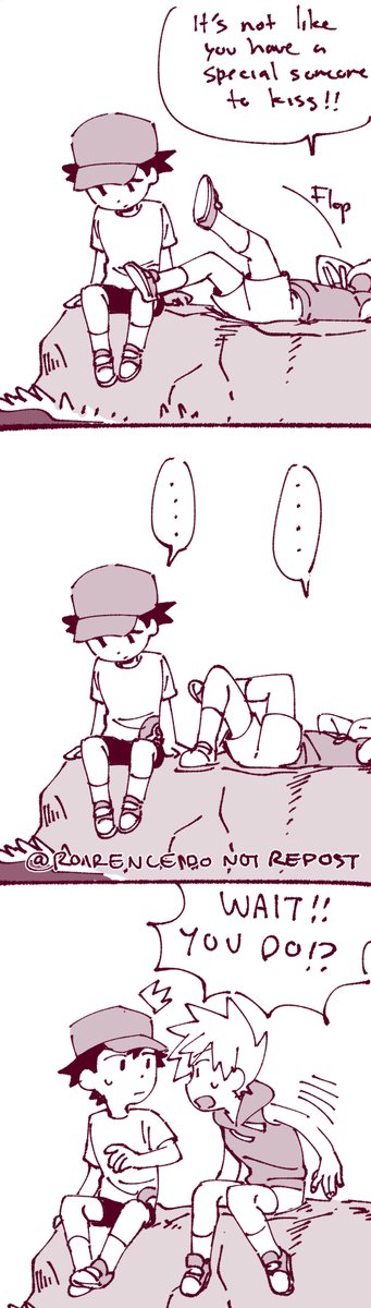 someone asked me something on t/umblr and it gave me an idea to scribble out this comic
takes place sometime before red and green go off on their journeys but uh don't think about it too much it's kinda dumb (1/2)
