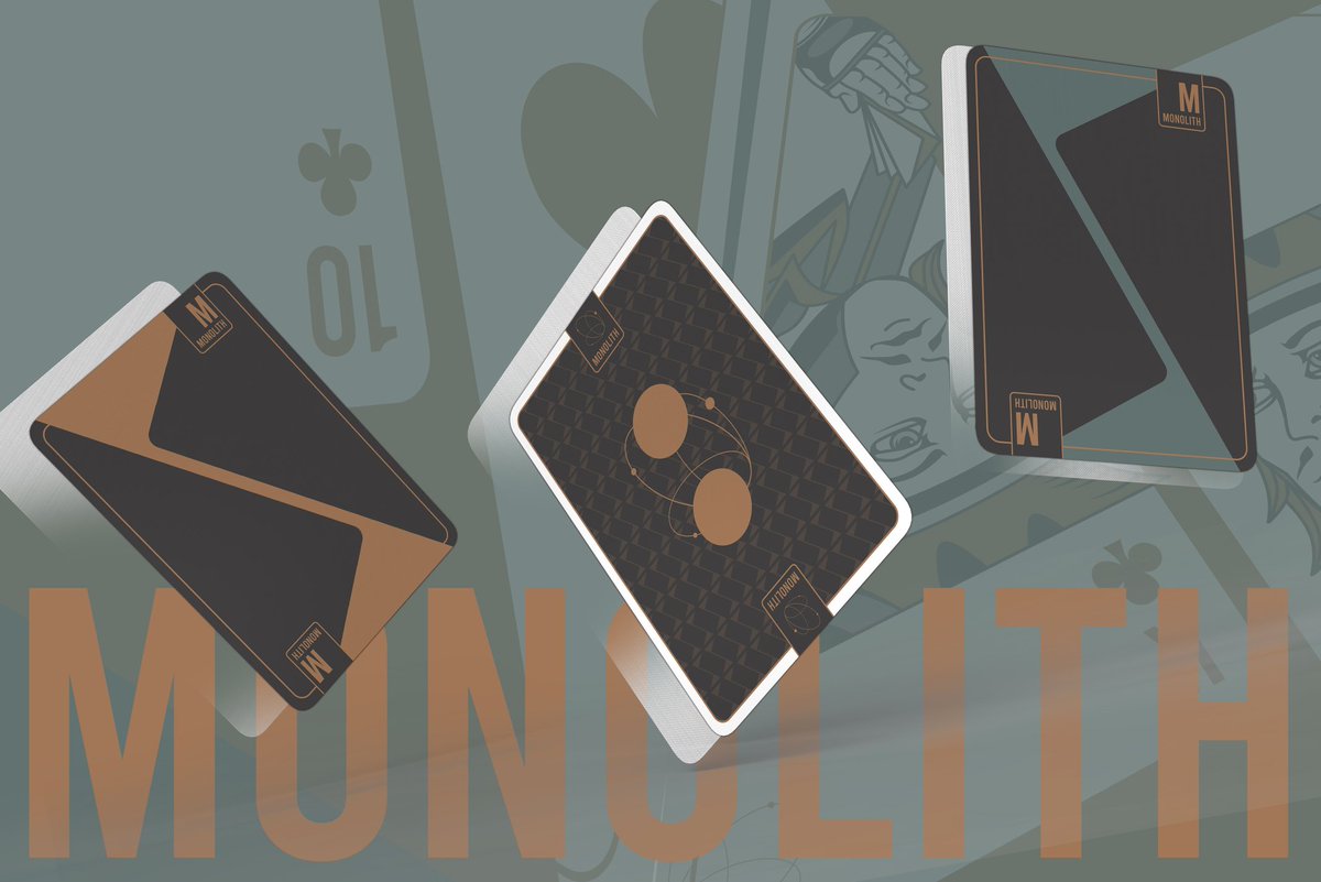 CardsMonolith's tweet photo. Monolith Playing Cards. Kickstarter Launch series January 2020. Follow along on instagram! #cardistry #magic https://t.co/NXXt5PAQI0
