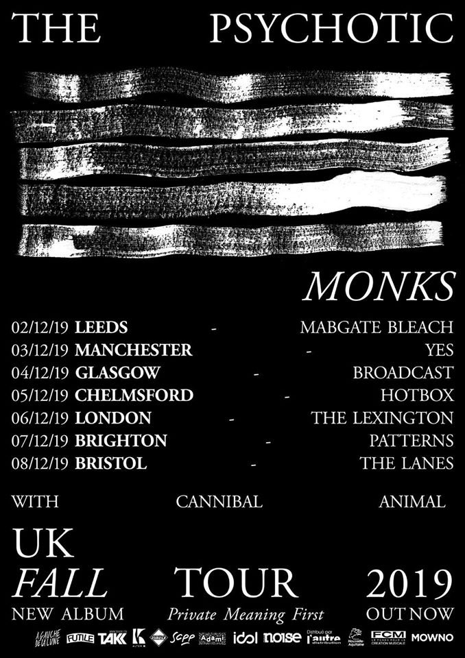 🇬🇧 - Tonight, @psychoticmonks (<a href="/Vicious_Circle/">Vicious Circle Records</a> / <a href="/Alter_K/">Alter K Global Music Services</a> / <a href="/AGDL_Booking/">A Gauche De La Lune</a>) are kicking off their UK Tour in Leeds!  
They will be sharing the stage with <a href="/CAnimaluk/">Cannibal Animal</a>.