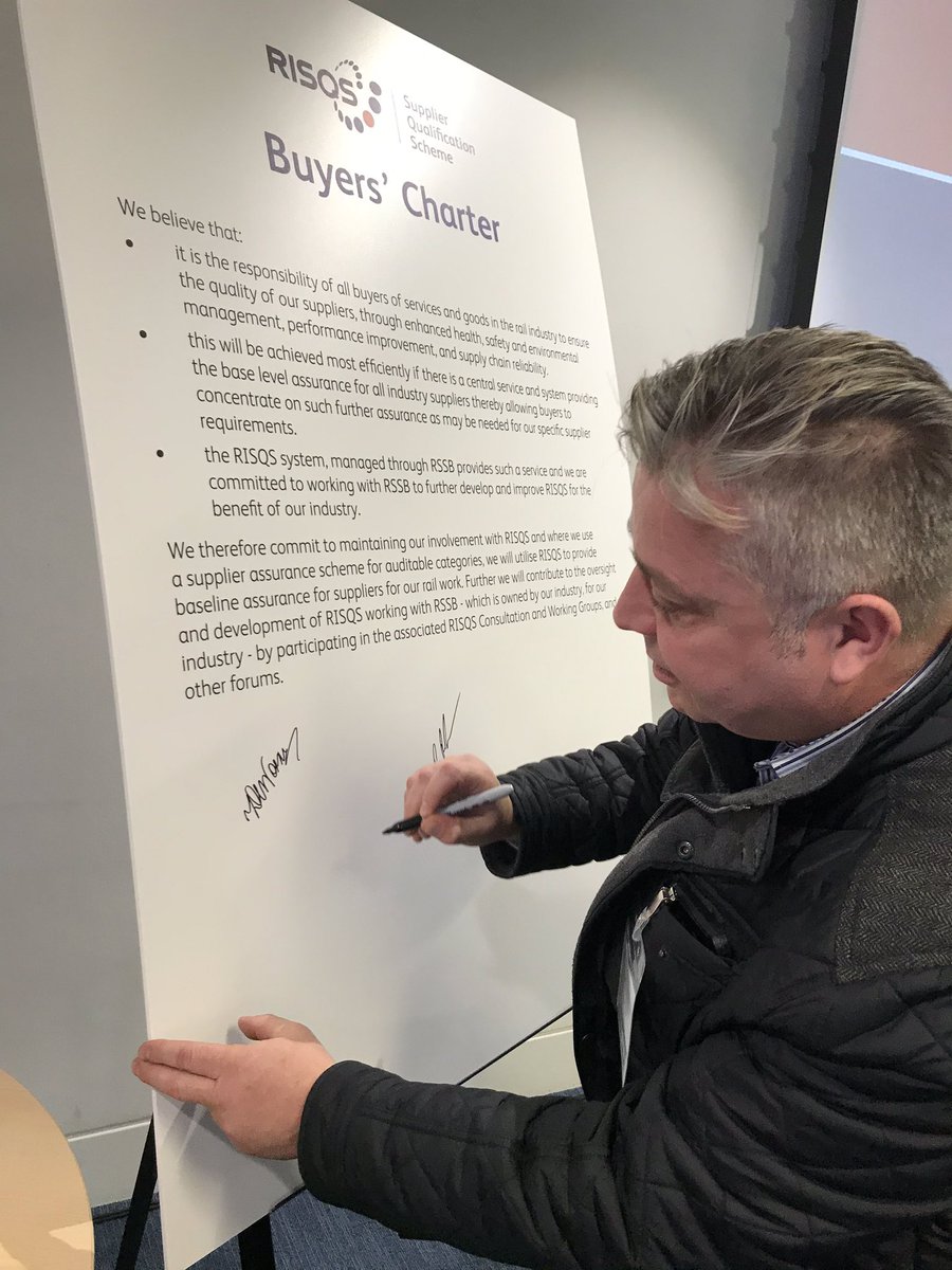 Here are some of our #RISQSbuyers making the commitment to RISQS by signing our Buyer’s Charter. #RISQSBuyers #assuredbyRISQS