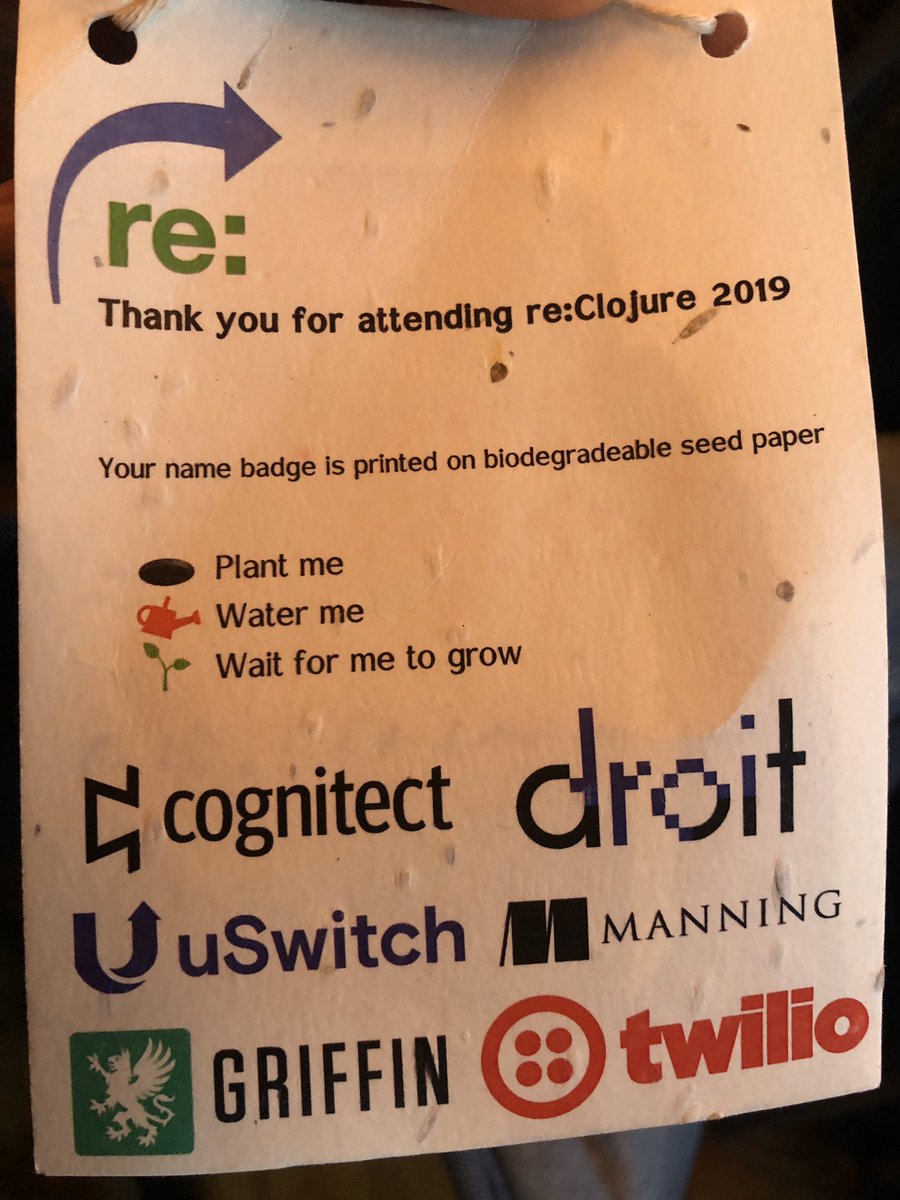 sarahabimay's tweet image. Never seen lanyards like this before! Brilliant #leavenotrace #reclojure