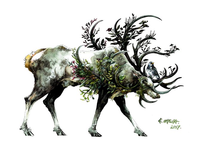 「deer」 illustration images(Oldest｜RT&Fav:50)