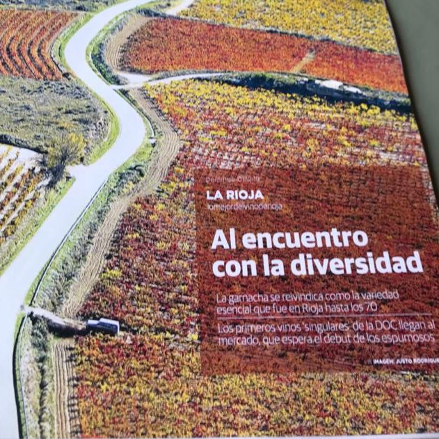 BodegasPerica's tweet photo. En el suplemento especial de #vinos "Al encuentro con la diversidad" publicado ayer en @lariojacom podemos ver a nuestro enólogo, Rafael García, y a nuestra RRPP, Lourdes Hervías, hablando sobre las variedades minoritarias de #rioja, donde destacan el #6cepas6 #blanco. https://t.co/cnLCfQPTYx